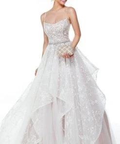Alyce Paris - 61111 Scoop Neck Layered Ballgown