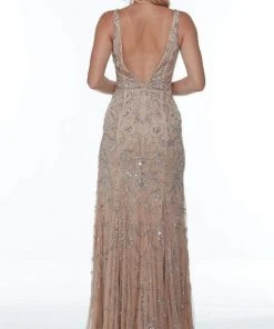 Alyce Paris - 61112 Sleeveless V-Back Sheath Gown