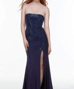 Alyce Paris - 61137 Bead-Ornate High Slit Gown