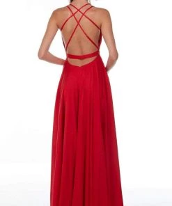 Alyce Paris - 61139 Cow Style High Slit Gown