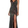 Alyce Paris - 61150 Sequined High Slit Gown
