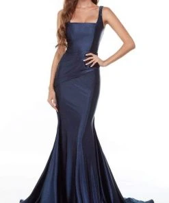 Alyce Paris - 61162 Square Neck Trumpet Gown