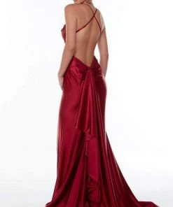 Alyce Paris - 61167 Cowl Neck Satin Long Gown 9 Alyce Paris - 61167 Cowl Neck Satin Long Gown