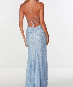 Alyce Paris - 61178 V-Neck Beaded Tulle Dress