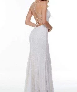 Alyce Paris - 61178 V-Neck Beaded Tulle Dress