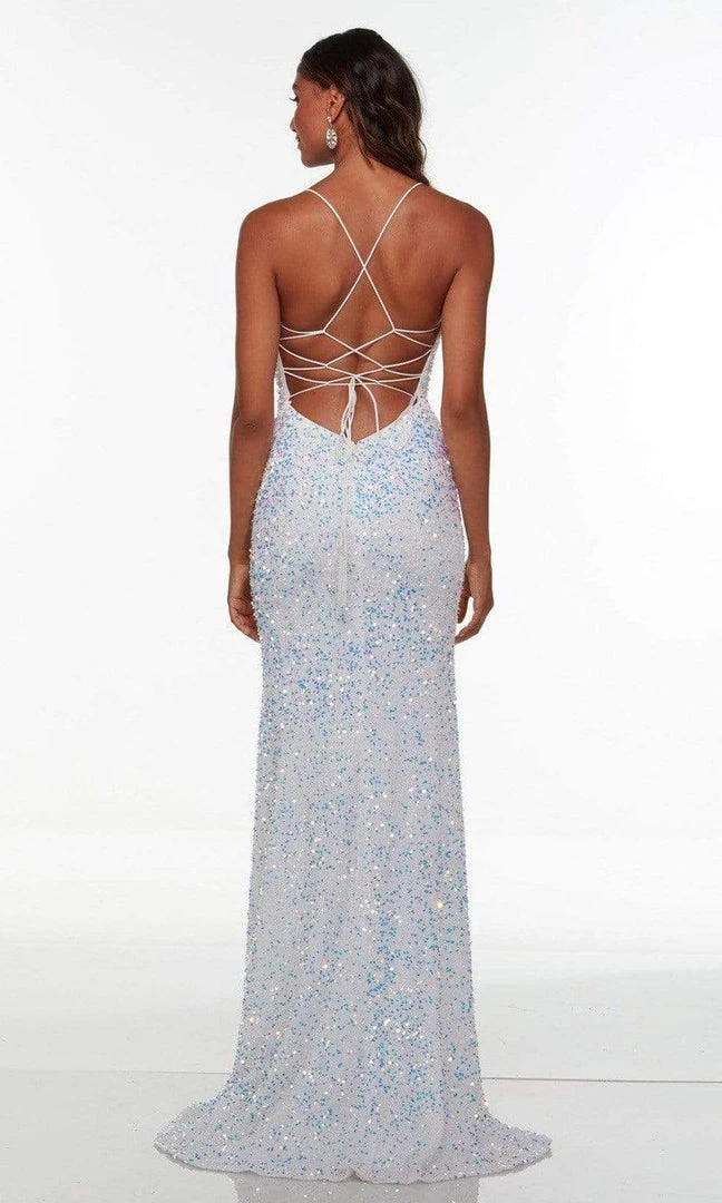 Alyce Paris - 61181 Spaghetti Strap Sequin Gown 10 Alyce Paris - 61181 Spaghetti Strap Sequin Gown