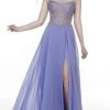 Alyce Paris 61198 - Scoop Neck High Slit Prom Gown