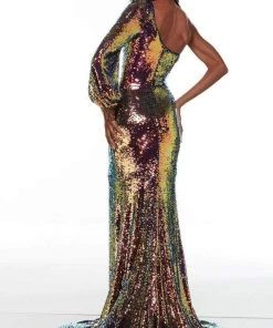 Alyce Paris - 61207 Asymmetric Shiny Sheath Gown