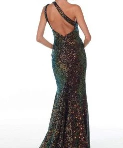 Alyce Paris - 61208 Asymmetric Cutout Back Long Gown