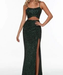 Alyce Paris - 61209 Two Piece Sequined Slit Gown