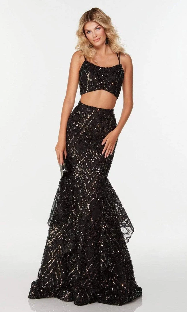 Alyce Paris - 61212 Two Piece Strappy Sequined Gown 3 Alyce Paris - 61212 Two Piece Strappy Sequined Gown