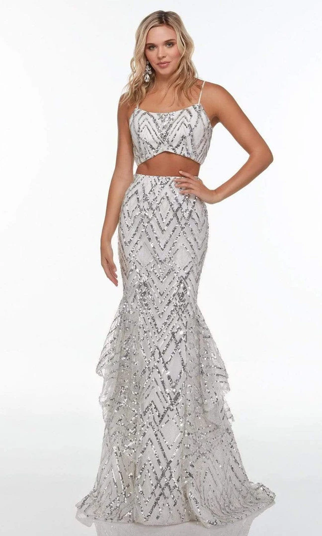 Alyce Paris - 61212 Two Piece Strappy Sequined Gown 5 Alyce Paris - 61212 Two Piece Strappy Sequined Gown
