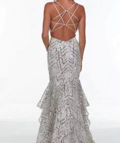 Alyce Paris - 61212 Two Piece Strappy Sequined Gown 9 Alyce Paris - 61212 Two Piece Strappy Sequined Gown