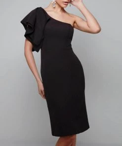 Alyce Paris 70005 - Ruffle Sleeve Fitted Formal Dress