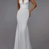 Alyce Paris - 7021 V Neck Crepe Bridal Dress
