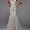 Alyce Paris - 7029 Lace Applique Trumpet Bridal Dress
