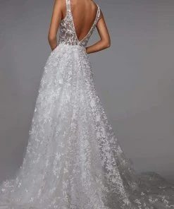 Alyce Paris - 7037 Embroidered Floral A-Line Long Gown