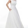 Alyce Paris - 7054 Bateau Minimalist Voluminous Gown 1 Alyce Paris - 7054 Bateau Minimalist Voluminous Gown