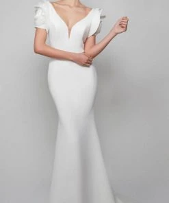 Alyce Paris 7066 - Rose Sleeved Mermaid Dress