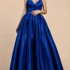 Andrea And Leo A0082 - V-Neck Pleated A-Line Evening Gown 2 Andrea And Leo A0082 - V-Neck Pleated A-Line Evening Gown