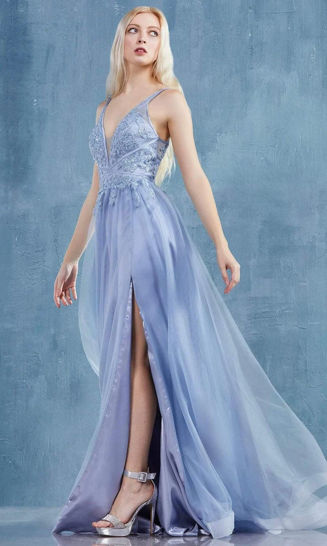 Andrea And Leo - A0762 Beaded Floral Lace Bodice Tulle A-Line Gown 12 Andrea And Leo - A0762 Beaded Floral Lace Bodice Tulle A-Line Gown