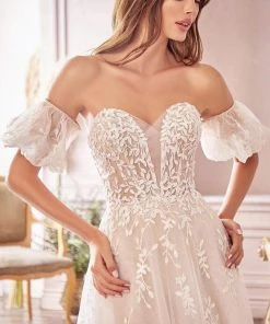 Andrea And Leo - A1014 Off Shoulder Puff Bridal Gown