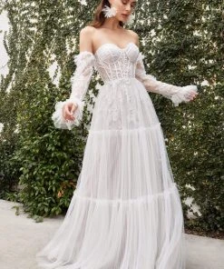 Andrea And Leo - A1037W Embroidered Sweetheart Bridal Gown