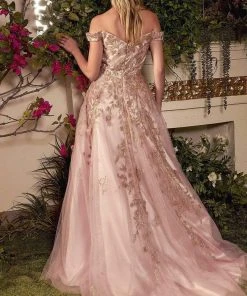 Andrea And Leo - A1056 Sequin Off Shoulder Ballgown