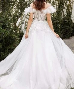 Andrea And Leo - A1070W Ruffle Ornate Corset Bridal Gown