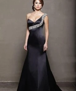 Ashley Lauren - 1008 Embellished One Shoulder Trumpet Dress