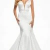 Ashley Lauren - 11060 Plunging Neck Trumpet Bridal Dress