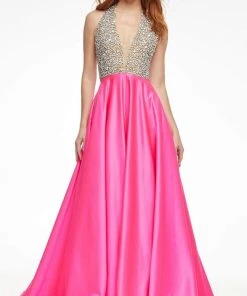 Ashley Lauren - 11071 Bead Embellished A-Line Evening Dress