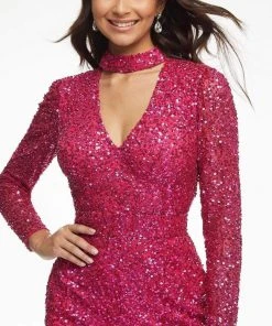 Ashley Lauren - 11077 Fitted High Neck Jumpsuit