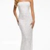 Ashley Lauren - 11082 Strapless Sequin Appliqued Sheath Gown 1 Ashley Lauren - 11082 Strapless Sequin Appliqued Sheath Gown