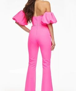 Ashley Lauren - 11087 Sweetheart Corset Bod Jumpsuit