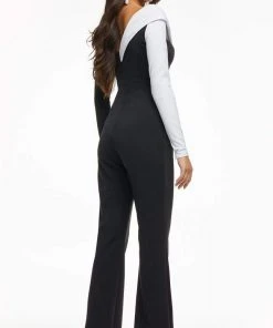 Ashley Lauren - 11090 Long Sleeve Crepe Jumpsuit