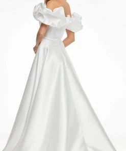 Ashley Lauren - 11096 Ruffled Off Shoulder Mikado Ballgown