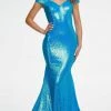Ashley Lauren - 11107 Crisscross Back Sequin Gown