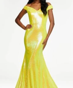 Ashley Lauren - 11107 Crisscross Back Sequin Gown