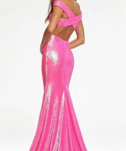 Ashley Lauren - 11107 Crisscross Back Sequin Gown