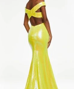 Ashley Lauren - 11107 Crisscross Back Sequin Gown