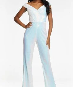 Ashley Lauren - 11111 Off Shoulder Sequin Jumpsuit