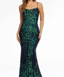 Ashley Lauren - 11114 Sequin Motif Scoop Gown