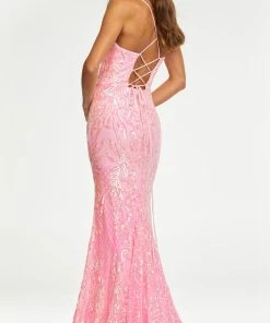 Ashley Lauren - 11114 Sequin Motif Scoop Gown