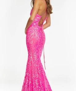 Ashley Lauren - 11114 Sequin Motif Scoop Gown