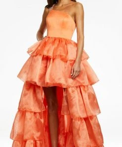 Ashley Lauren - 11159 Jeweled Strap Tiered Gown