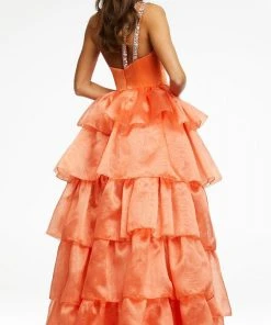 Ashley Lauren - 11159 Jeweled Strap Tiered Gown