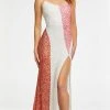 Ashley Lauren - 11160 Scoop Color Block Sequin Gown