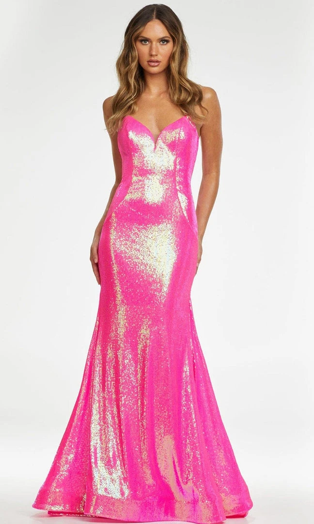 Ashley Lauren - 11163 Strapless V-Neck Sequin Gown 9 Ashley Lauren - 11163 Strapless V-Neck Sequin Gown