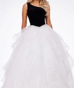 Ashley Lauren - 11165 Jeweled Organza Ballgown